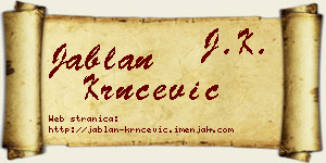 Jablan Krnčević vizit kartica